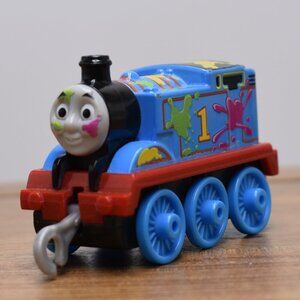 Paint Splattered Thomas - Thomas & Friends Trackmaster Engine Diecast Push Along